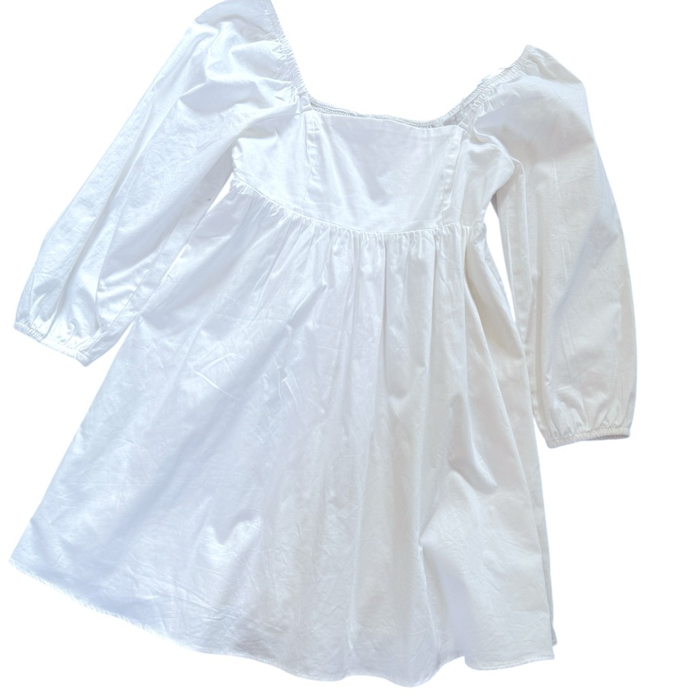Twik Organic cotton Square-neck poplin babydoll dress, Sz small. GUC - Picture 5 of 9